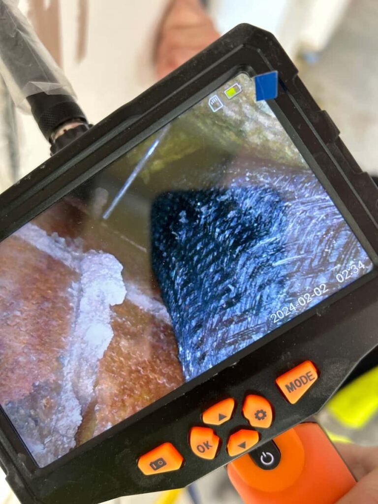 screen showing injectaclad installation