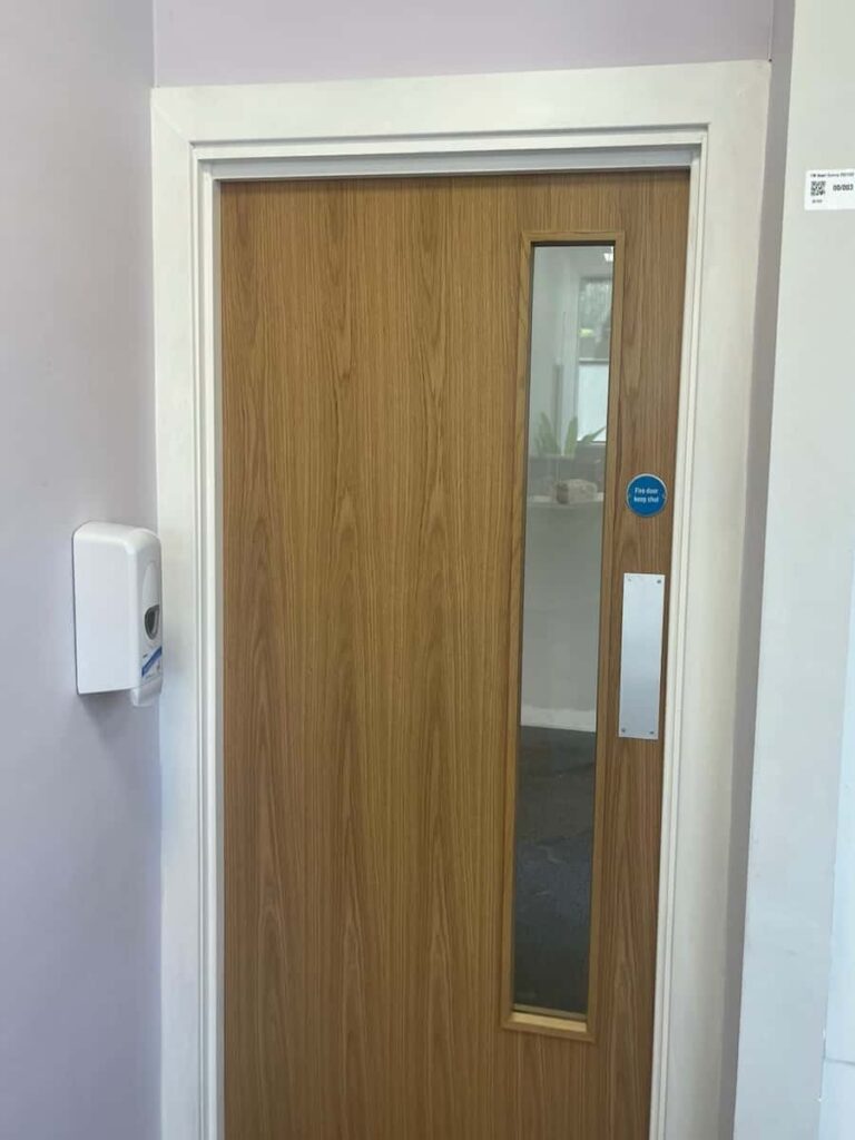 example of a fire-door in place